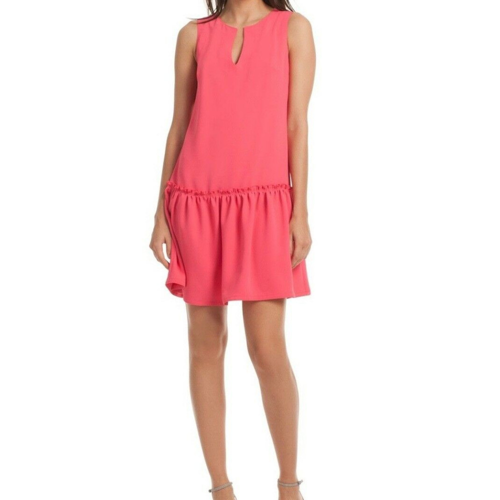 Trina Turk Yarrow Drop Waist Flounce Dress Size 10